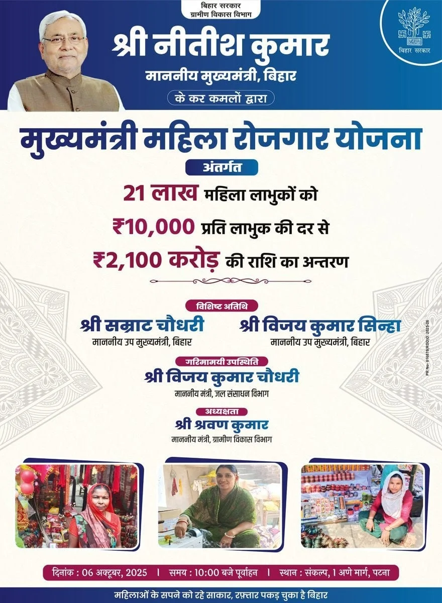Mahila Rojgar Yojana 3rd Installment