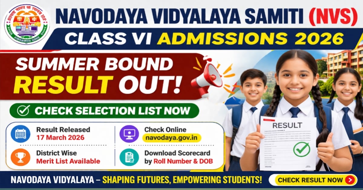 NVS Class 6th Admission 2026